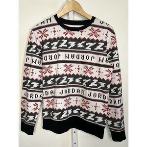 Jordan Jumpman Fair Isle Holiday Teen Crewneck SZ XL 13-15 Y Ugly Sweater Crew